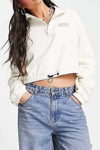 Sweat court polaire - Blanc - Vans