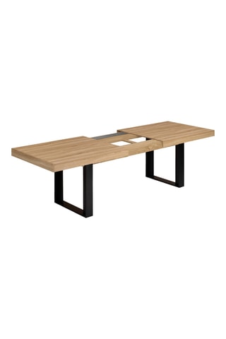 Mesa extensible Brixton - Imitación madera y negro