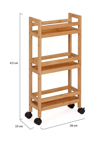 Mueble auxiliar de 3 niveles de bambú Maya