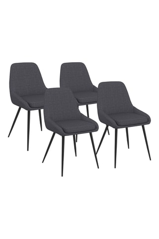 4 sillas Ornella - Gris oscuro