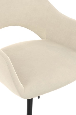 2 sillas Rebecca - 52 x 56 x 75 cm - Tapizado de terciopelo