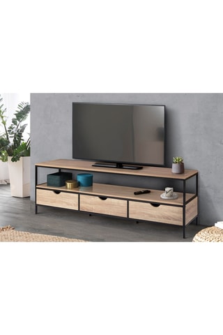 Mueble de TV Memphis de 3 cajones - 160 x 50 x 40 cm