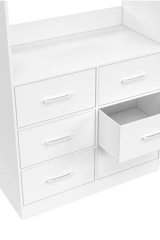 Vestidor de 6 cajones Uma - 167 x 80 x 40 cm