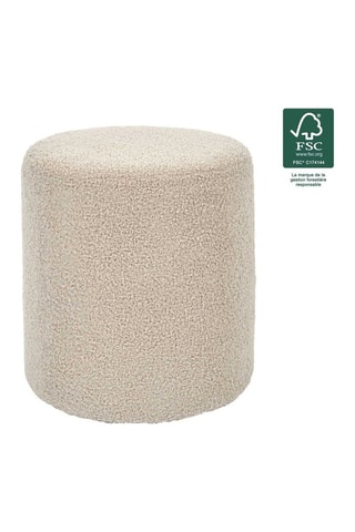 Puf Rhea - Gris - Textura de rizo