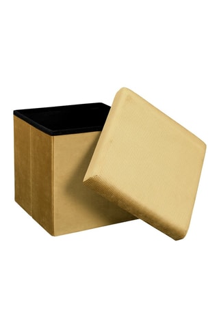 Puf con arcón - Mostaza