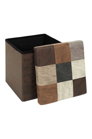 Puf con arcón - 
Marrón