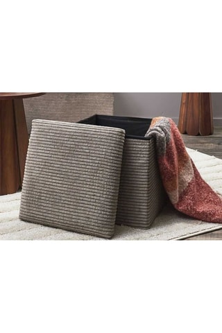 Puf plegable con arcón Scott - Gris