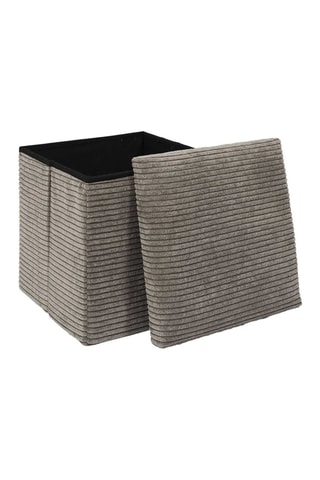 Puf plegable con arcón Scott - Gris