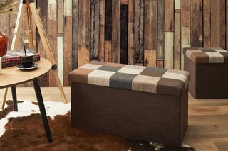 Puf con arcón - 
Marrón