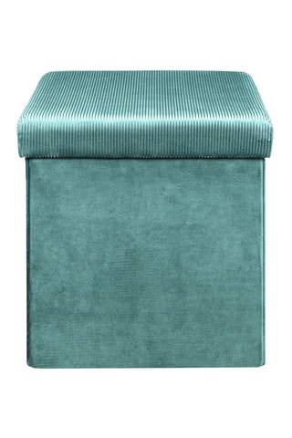 Puf con arcón - Azul pato