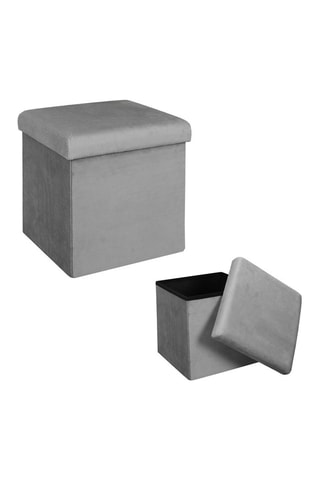 Puf con arcón Giulia - Gris