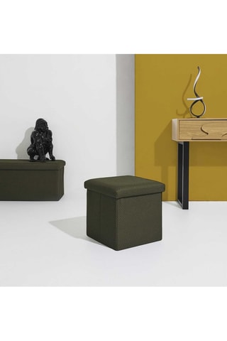 Puf con arcón Atome - Verde - De poliéster
