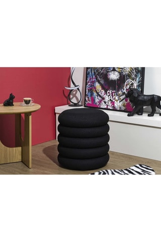 Puf con arcón Atome - Negro - De poliéster 