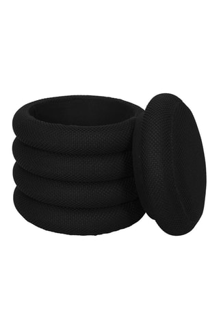 Puf con arcón Atome - Negro - De poliéster 