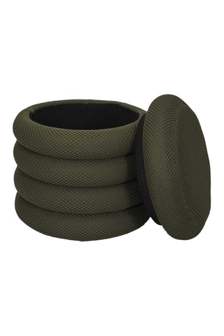 Puf con arcón Atome - Caqui - De poliéster 