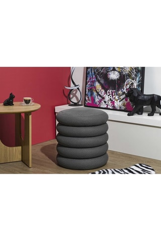 Puf con arcón Atome - Gris oscuro - De poliéster