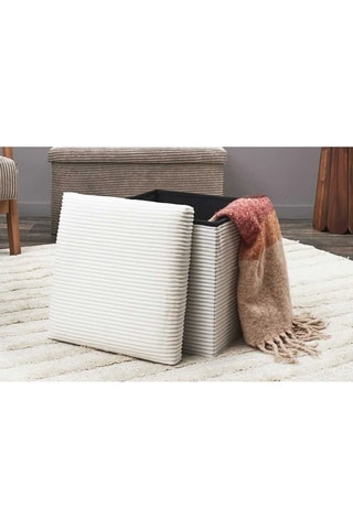 Puf plegable con arcón Scott - Crudo