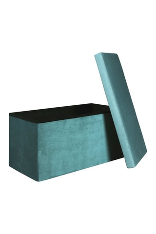 Banco con arcón - Azul pato