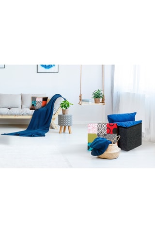 Puf con arcón - 38 x 38 x 38 cm - Negro