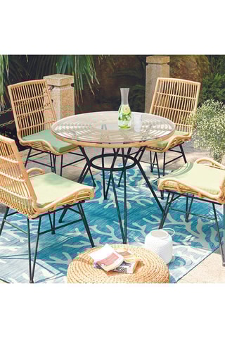 Mesa - Negro e imitación madera