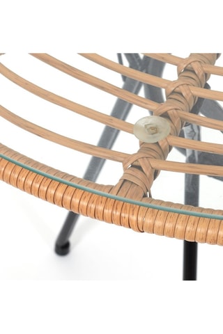 Mesa - Negro e imitación madera