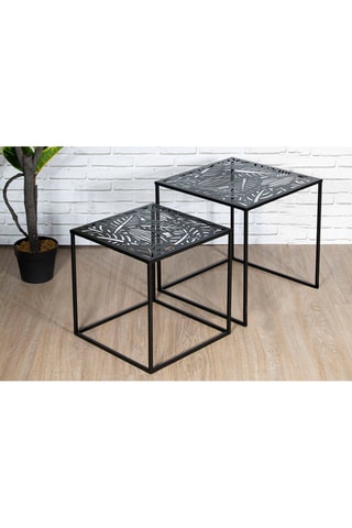 2 mesas encajables Havana - Negro