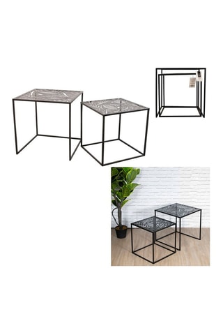 2 mesas encajables Havana - Negro