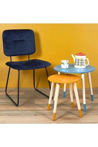 Mesas encajables - Azul y amarillo