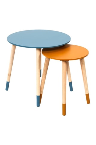 Mesas encajables - Azul y amarillo