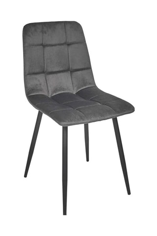 4 sillas Mateo - Gris y negro