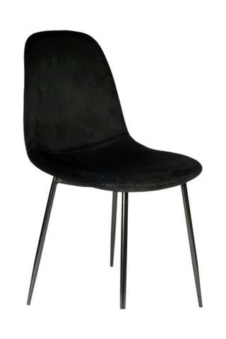 4 sillas de pana Guilia - 
Negro