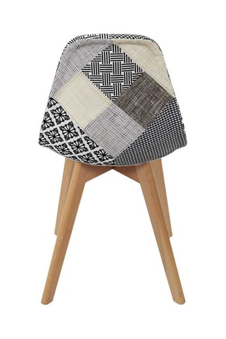 4 sillas Patchwork - Gris y natural