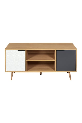 Mueble de TV - Blanco y natural