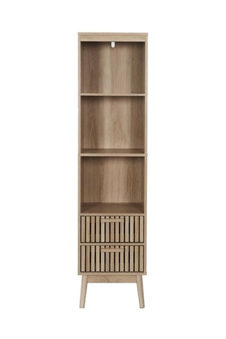 Mueble columna de 2 cajones Klaus - Marrón