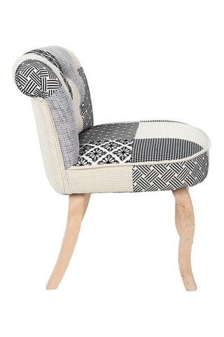 Sillón Patchwork Eleonor - Negro y blanco