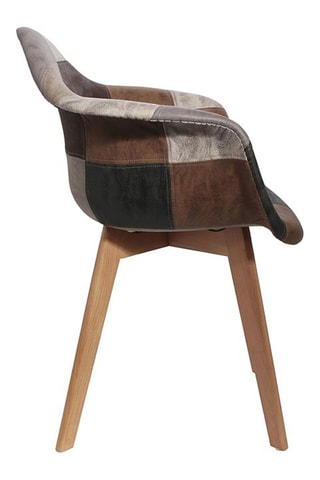 2 sillones Scandinave Patchwork - Gris y crudo