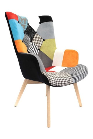 Sillón Helsinki Patchwork - Multicolor y natural