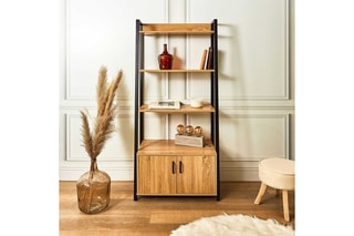 Estantería - Negro y beige