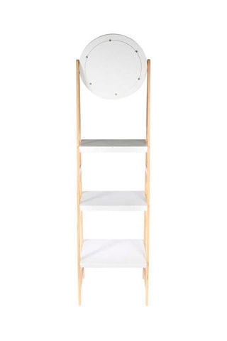 Estantería con espejo Copenhague - Natural y blanco