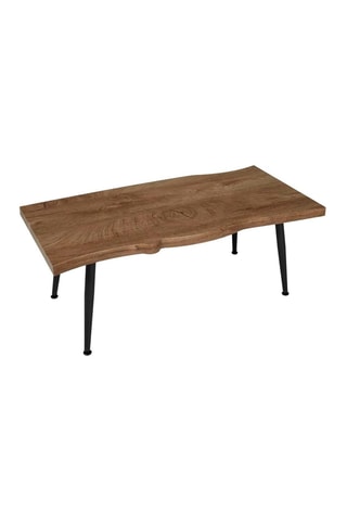 Mesa de centro - Negro e imitación madera