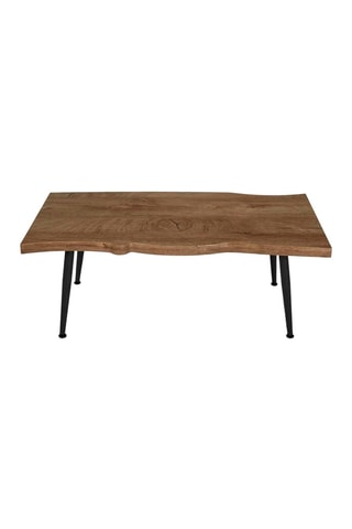 Mesa de centro - Negro e imitación madera