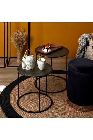 2 mesas de centro encajables Mirage - Negro