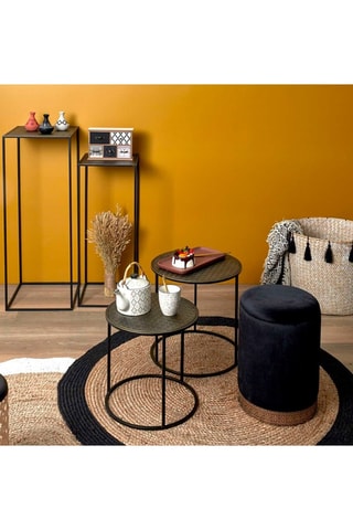 2 mesas de centro encajables Mirage - Negro