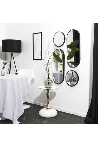 Mesa auxiliar Portobello - Blanco y dorado