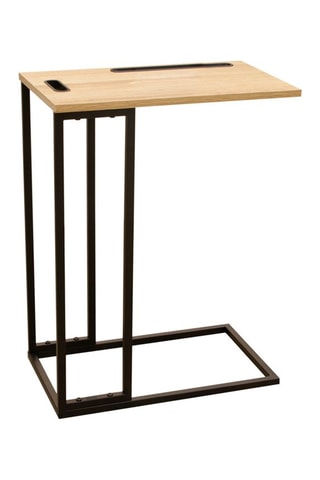 Bout de canapé - Imitation bois et noir