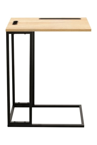 Bout de canapé - Imitation bois et noir