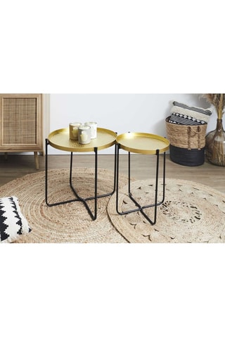 Mesa auxiliar Alia - Dorado y negro