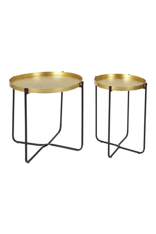 Mesa auxiliar Alia - Dorado y negro