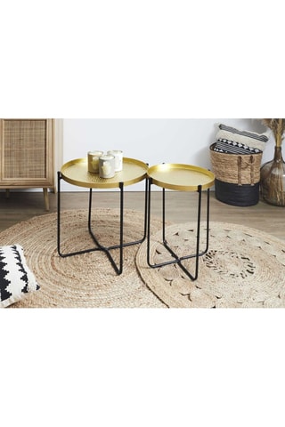 Mesa auxiliar Alia - Dorado y negro