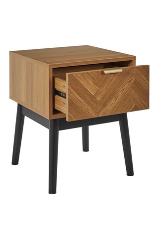 Mesilla de noche Felix - Natural y negro